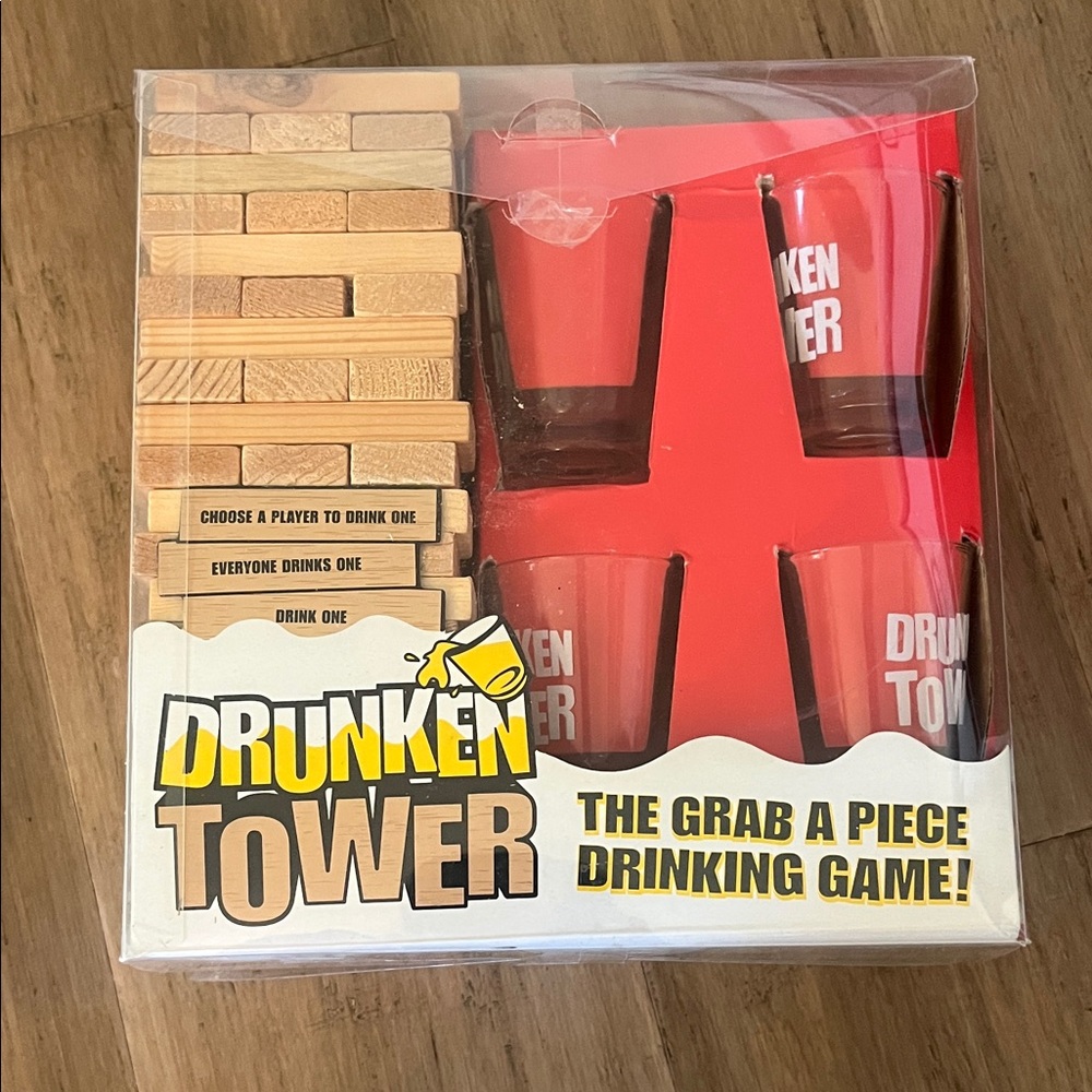 New Drunken Tower Drinking Game Set From Spencer’s - Picture 3 of 3